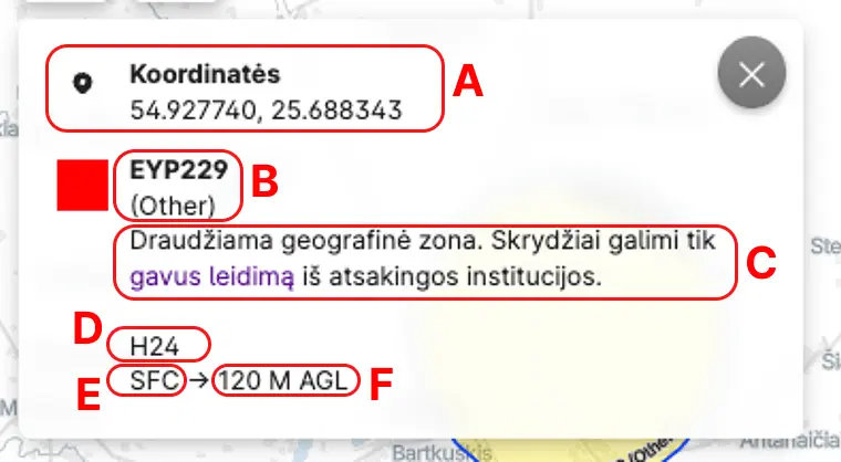 Žymėjimai UTM žemėlapy