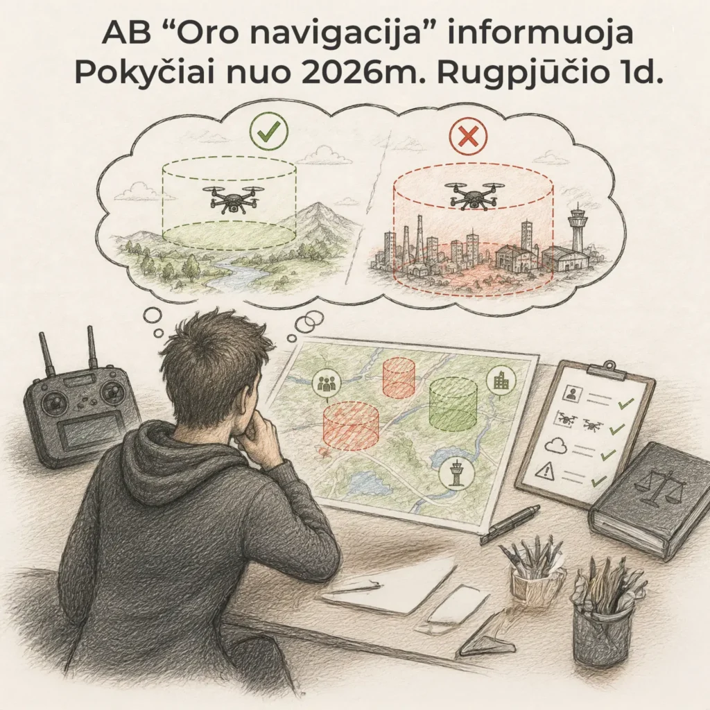 Nuo rugpjūčio 1 d. keičiasi dronų skrydžių tvarka aplink oro uostus