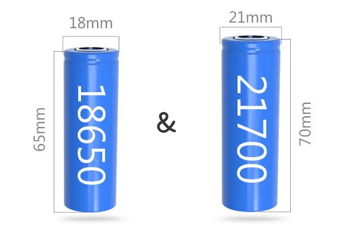 18650 and 21700 cells