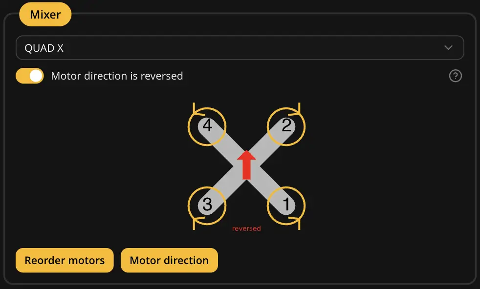 Motor direction - Props out